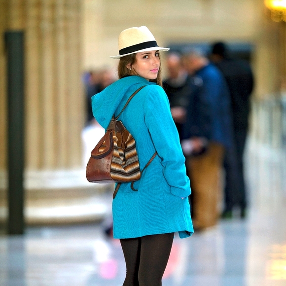 VERSATILE BACKPACK Real leather and Eco-friendly fabric. - Picture 1 of 5